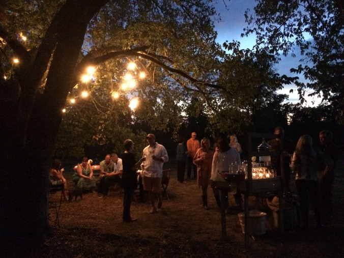 A magical evening at Century Harvest Farms in Greenback, Tennessee, just west of Knoxville. Guests invited to celebrate a right-of-passage, a 40th birthday, enjoyed a charcuterie featuring pates, salamis, savory jams and cheeses, bounty produced by the farm.